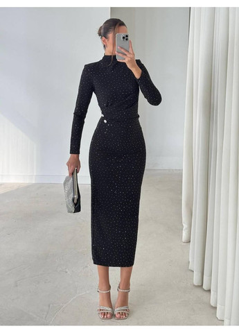 Чорна святковий, коктейльна, вечірня, кежуал жіноча сукня силуетна Asi.Store.ua