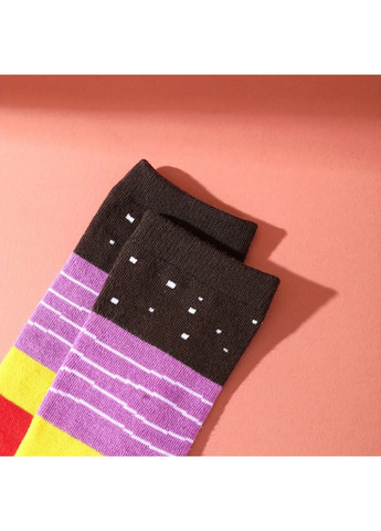 Комбіновані подарункові шкарпетки "міні-бургер", 1 пара, у пакованні, унісекс (363042356)