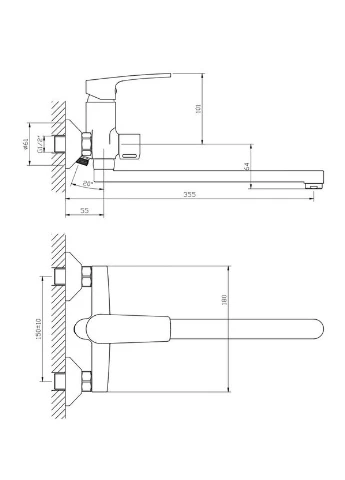 Смеситель для ванны Troya 006 Euro (HB9660) Haiba (351856337)