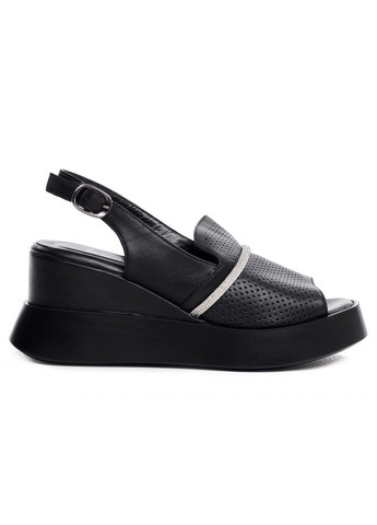 Черные босиножки на платформе 4187 Guero с ремешком
