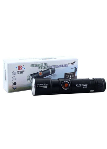 Акумуляторний ліхтарик ручний USB зарядка (1756375751) Bailong BL-616-T6 (326811481)