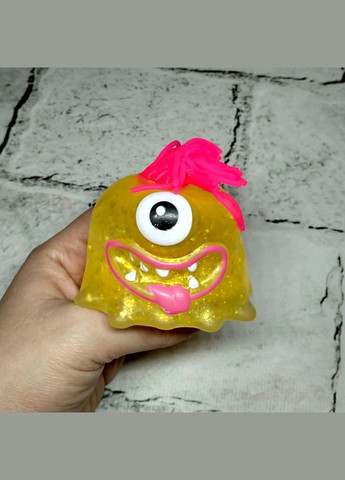 Игрушка антистресс жвачка-тянучка Монстрик 5х6,5 см Желтый No Brand (325428459)