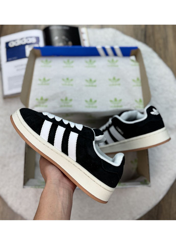 Черные демисезонные кроссовки мужские adidas campus 00s core black адидас кампус черные No Brand