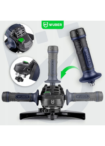 Болгарка (угловая шлифмашина) 2400Вт 230мм Wuber (340072986)