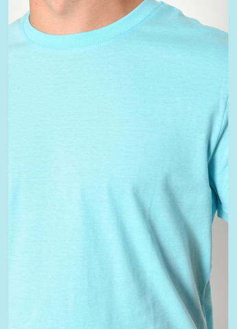 Блакитна футболка чоловіча напівбатальна блакитного кольору Let's Shop