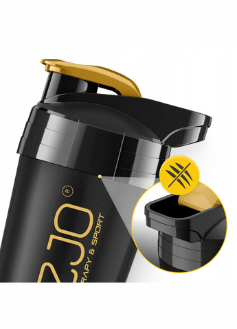 Шейкер спортивний Ultra 700 мл Black/Gold (P-5905973407038) 4FIZJO (330487051)