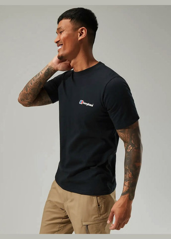 Чорна футболка майка з коротким рукавом Berghaus Mens Organic Front & Back Logo Tee - Black
