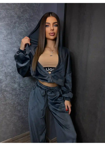 Велюровий костюм жіночий смарагдовий No Brand (362085423)