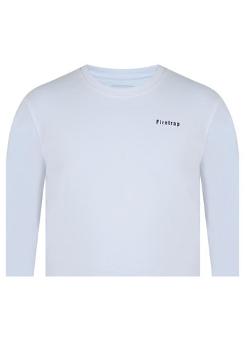Футболка з довгим рукавом (лонгслів) чоловіча Firetrap білий бавовна
