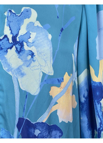 Бирюзовое платье H&M с абстрактным узором