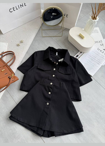 Стильний костюм укорочений піджак та спідниця-шорти Style Point (335418413)