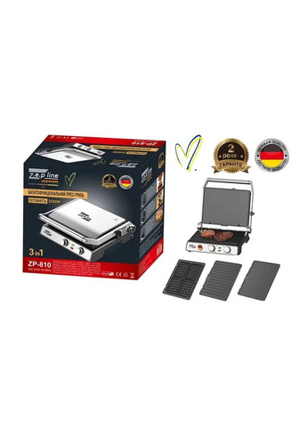 Многофункциональный пресс-гриль 3в1 Zepline ZP-810 3500W Grand (372113936)