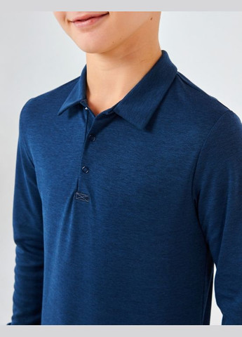 Футболка-поло (довгий рукав) Синій меланж Smil (298533317)