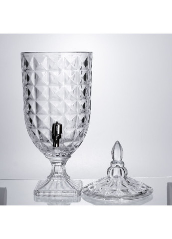 Лимонадниця з краном на підставці скляна 5 л лимонадник 51 см прозорий HP-19-18F-5 (A-047353) Yiwu (370381790)