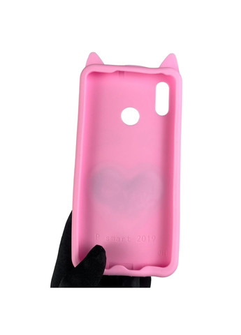 Чохол для Honor 10 Lite дитячий 3д у формі котика переливашка серце на хуавей хонор 10 лайт рожевий Huawei (366020745)