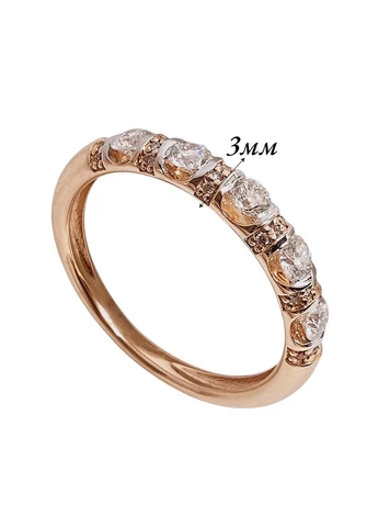 Золотое кольцо-дорожка с бриллиантами 585 пробы (17.5р) 1192276201-7к SOVA jewelry house (396286808)