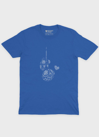 Синяя демисезонная футболка для девочки с принтом супергероя - человек-паук (ts001-1-grr-006-014-001-g) Modno
