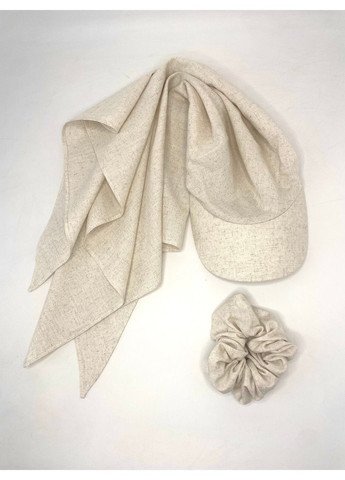 Летний платок с козырьком льняная однотонный BANDANA QUEEN (367729518)