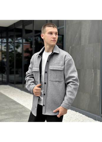 Светло-серая повседневный рубашка Pobedov