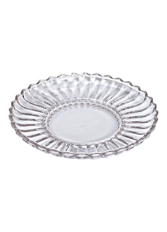 Сервірувальна страва скляна прозора для подачі закусок та десертів столова страва ProDobro (364190877)