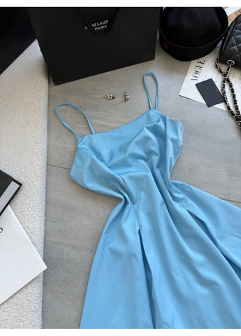 Блакитна повсякденний сукня жіноча а-силует Україна однотонна