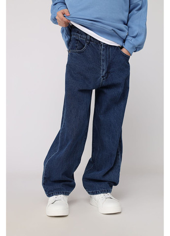 Синие демисезонные джинсы boyfriend для мальчика цвет синий cb-00281000 PUBA