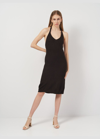 Чорна повсякденний в'язана сукня H&M однотонна