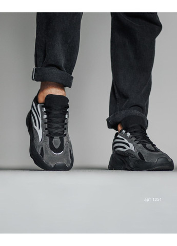 Темно-сірі кросівки adidas yeezy boost 700 v2 dark grey reflective No Brand