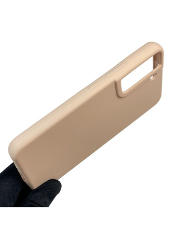 Чехол для Galaxy S22 (SM-S901B) силиконовый с микрофиброй нескользящий на самсунг с22 пудровый Samsung (366389218)