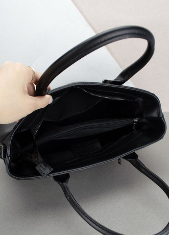 Сумка жіноча шкіряна ділова 03833 офісна чорна Virginia Conti (315370714)