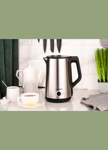 Електрочайник EKL-X52E/1.7 л/2200 Вт/подвійні стінки/LED дисплей/7 темп. режими/Strix контроль/ Ardesto (314749718)