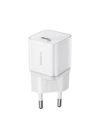 Мережевий зарядний пристрій GaN5S Fast Charger 1C 30W EU Moon White Baseus (389298294)
