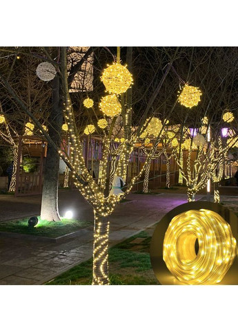 Профессиональная LED-гирлянда 22м 200 диодов с пультом дистанционного управления, 8 режимов, USB, медная проволока SunLamp (362191849)