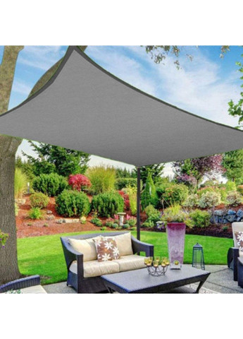 Тент навіс затіняючий водонепроникний прямокутний 3х6м Оксфорд (Сірий) No Brand (332637173)