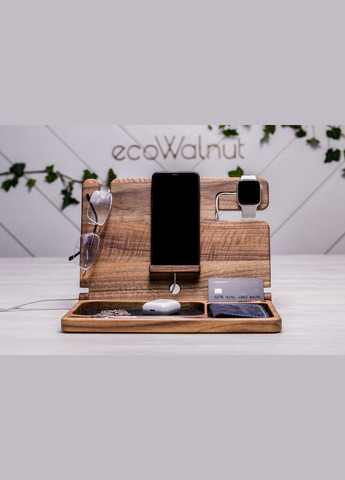 Органайзер для iPhone та годинника Apple «iBook MagSafe iWatch» Вдалий подарунок на День батька EcoWalnut (293850356)