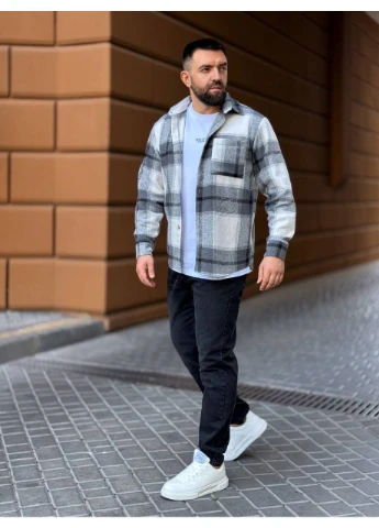 Чоловіча байкова сорочка на ґудзиках Fashion (379974847)