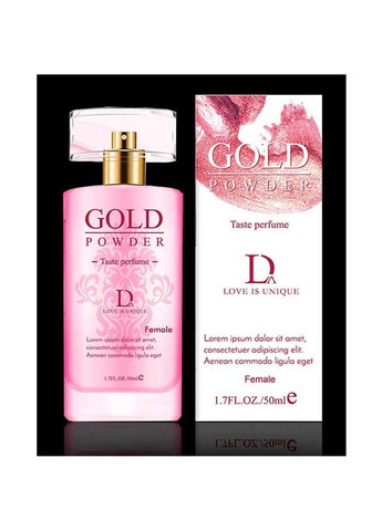Женщин интимные духи "Gold Powder" с феромонами и перламутровым порошком 50 мл - Розовый No Brand (288538718)