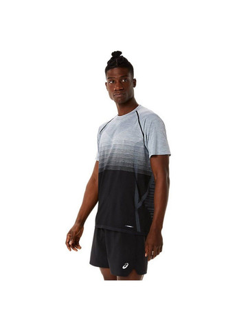 Чорна чоловіча спортивна футболка seamless short sleeve top 2011c398-002 Asics