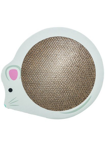 Царапка картонная в форме мыши с кошачьей мятой для котят 35х2,5х29,5 см белая Trixie (324625220)