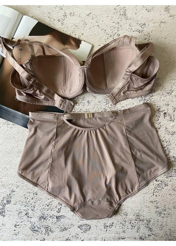 Коричневый женское нижнее белье комплект трусики и бюстгальтер капучино Lanny Mode