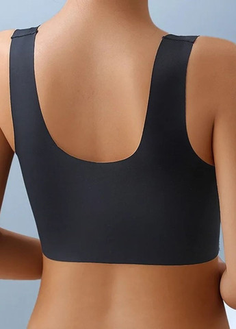 Чёрный топ эластичный топ с формованной кружевной чашкой на широких бретелях flowers comfortly (1273-44) Macarena без косточек нейлон