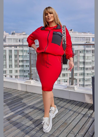 Женский костюм двойка платье и кофта цвет красный р.46/48 453740 New Trend (286330003)