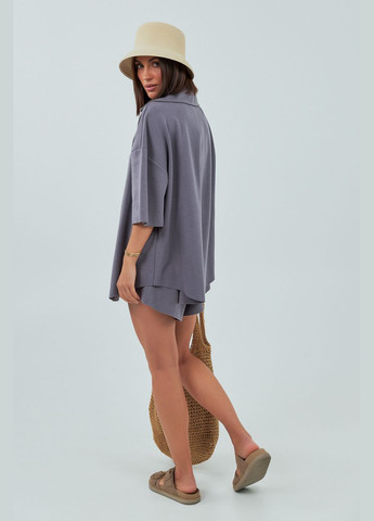 Трикотажний костюм з шортами та сорочкою Lurex (339433446)