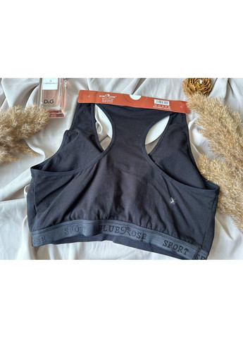 Бесшовный топ большого размера без косточек со съемными чашками хлопковый Blue Rose (317851962)