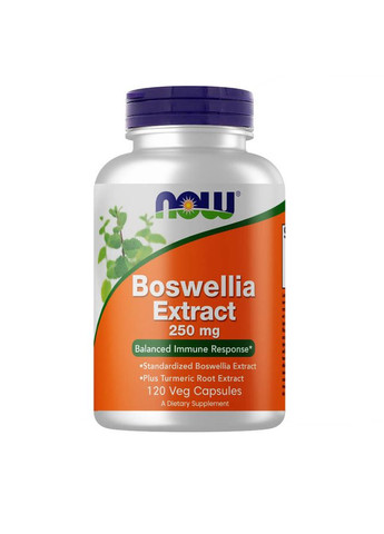 Екстракт босвеллії Foods Boswellia Extract 250 mg 120 vcaps Now (279549471)