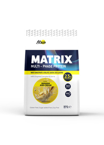 Протеин Matrix - 900g Banana and Cream FitWin (285736355)