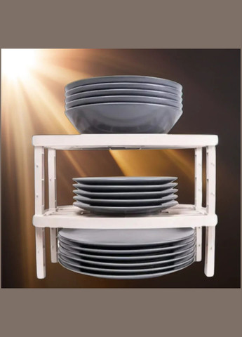 Етажерка підставка для сушіння посуду настільна 22x31x14,9 см пластикова No Brand (301510590)