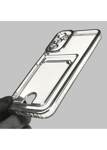 Чохол для Galaxy M34 5G (SM-M346) зі срібною окантовкою з кишенькою для карток на самсунг м34 срібний Samsung (366021989)