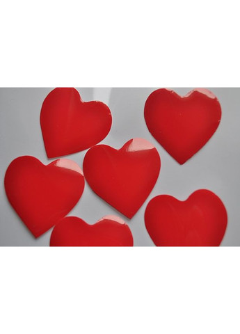 Сердца красные двусторонние матовые с лаковым блеском. No Brand (368969756)