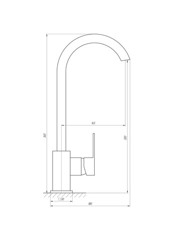 Смеситель для кухни Milano GLM-203SQ-FRANKE Globus Lux (335040423)
